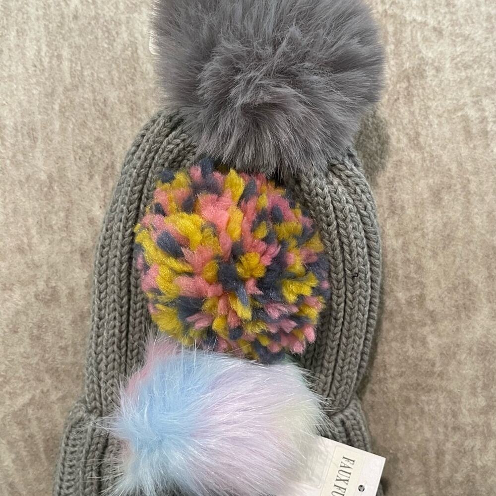 BP. NORDSTROM Interchangeable Pom Poms Beanie One Size - Picture 2 of 4
